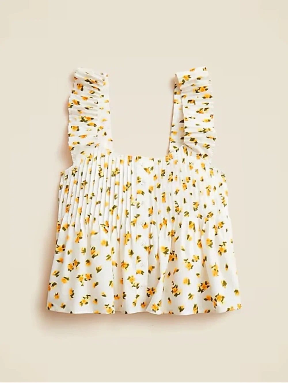 NWOT J. Crew Pintuck peplum top in budding rose print | Size: S - Picture 1 of 6